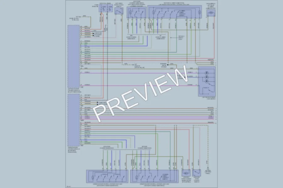 2010 Audi A6 Power Door Locks wiring diagram preview