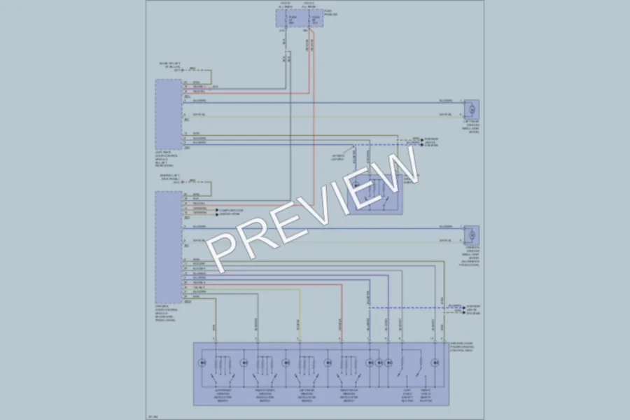 2010 Audi A6 Power Windows wiring diagram preview