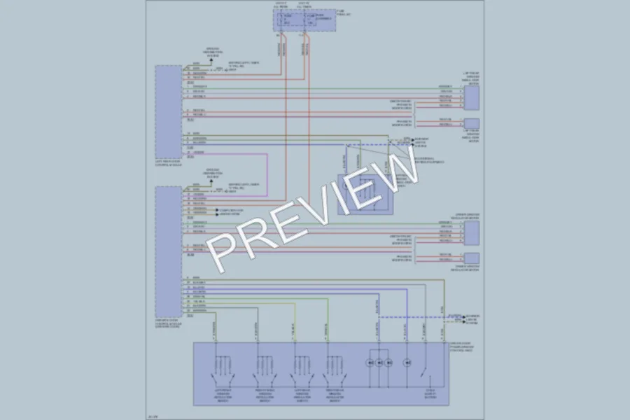 2010 Audi Q5 Power Windows wiring diagram preview