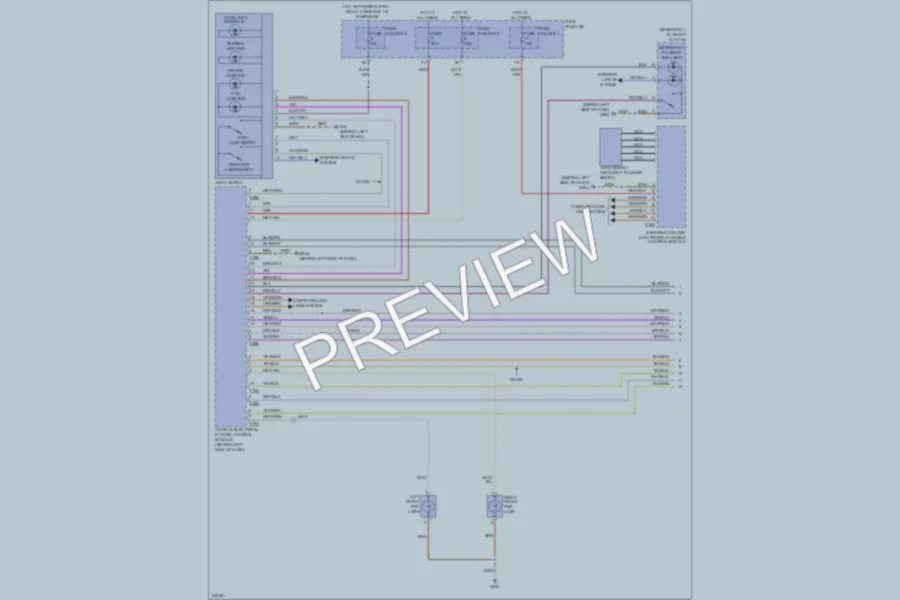 2010 Audi Q7 Headlights wiring diagram preview