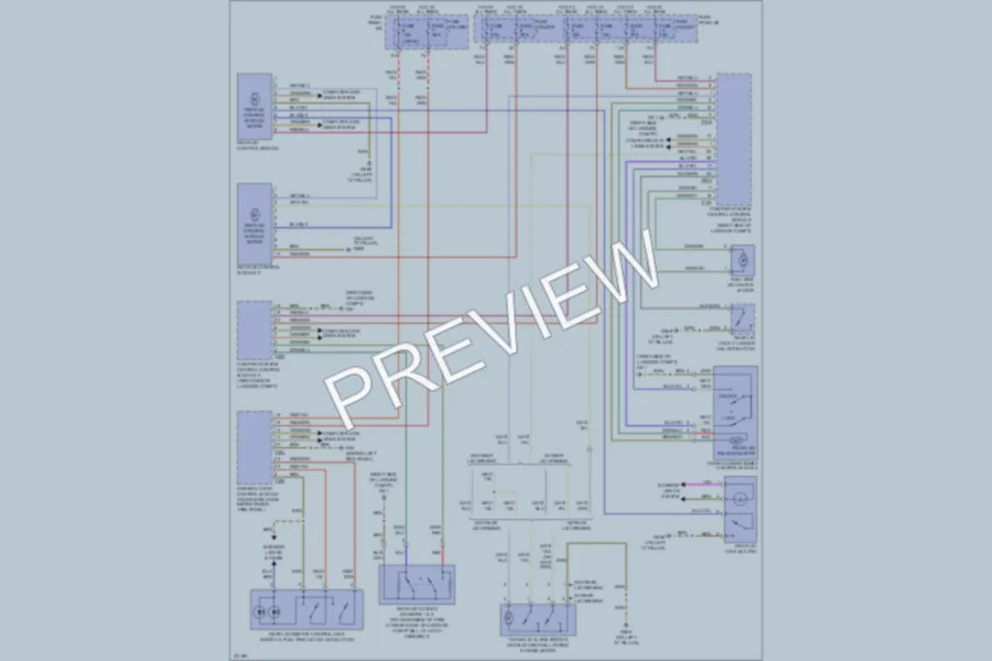 2010 Audi Q7 Trunk Tailgate Fuel Door wiring diagram preview