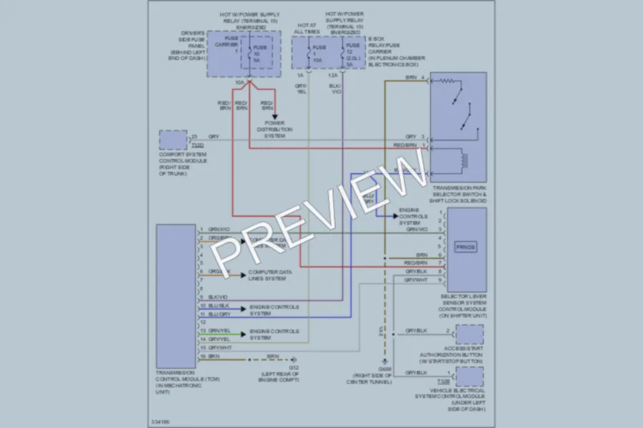 2010 Audi S4 Transmission wiring diagram preview