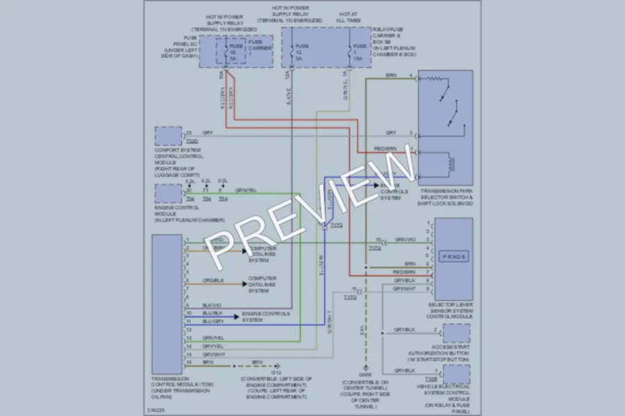 2010 Audi S5 Transmission wiring diagram preview