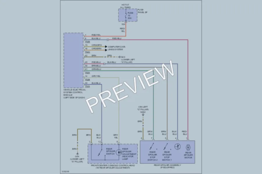 2010 Audi TT Active Bodyworks wiring diagram preview