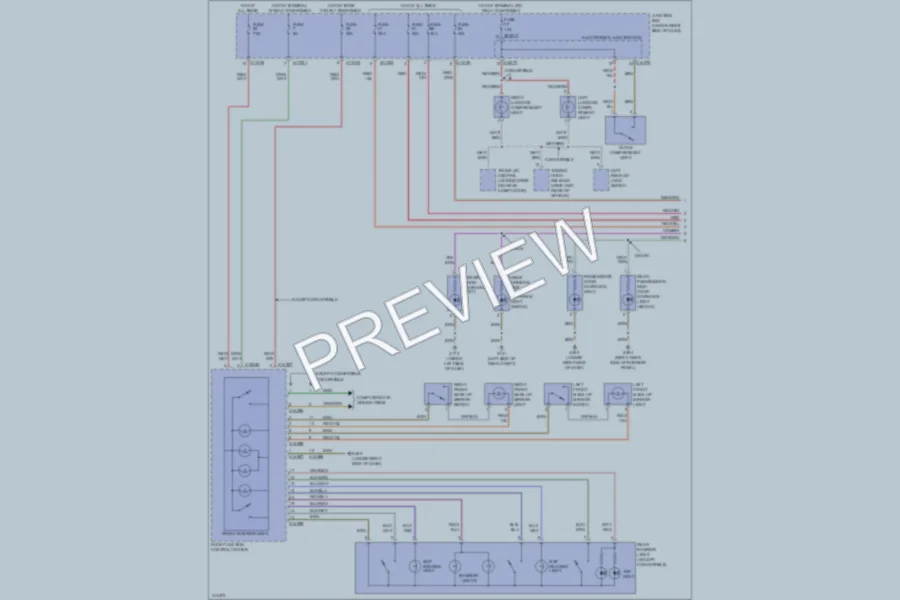 2010 BMW 335d Interior Lights wiring diagram preview