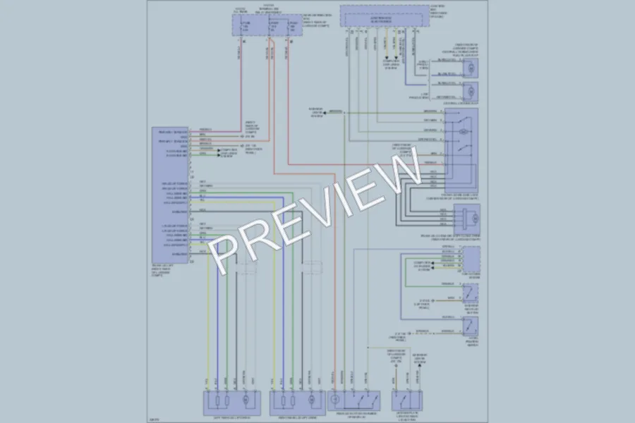 2010 BMW 750Li Trunk Tailgate Fuel Door wiring diagram preview