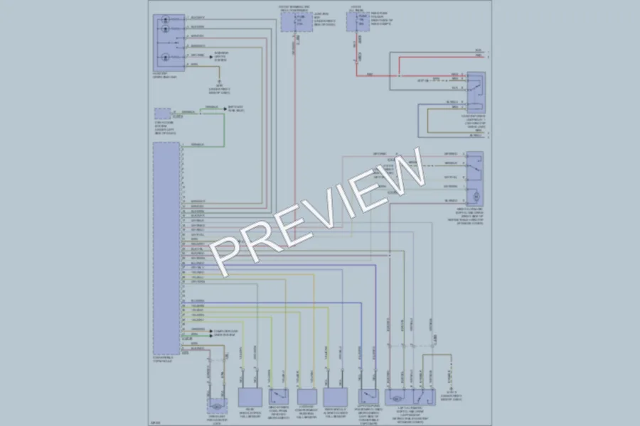 2010 BMW M3 Power Top Sunroof wiring diagram preview
