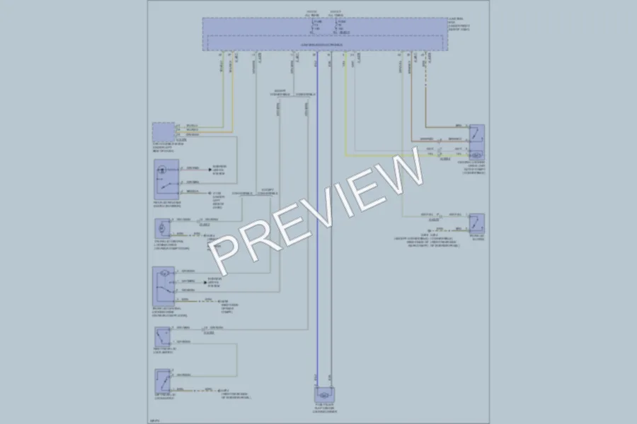 2010 BMW M3 Trunk Tailgate Fuel Door wiring diagram preview