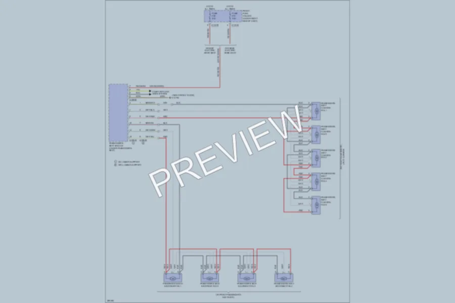 2010 BMW M5 Power Seats wiring diagram preview