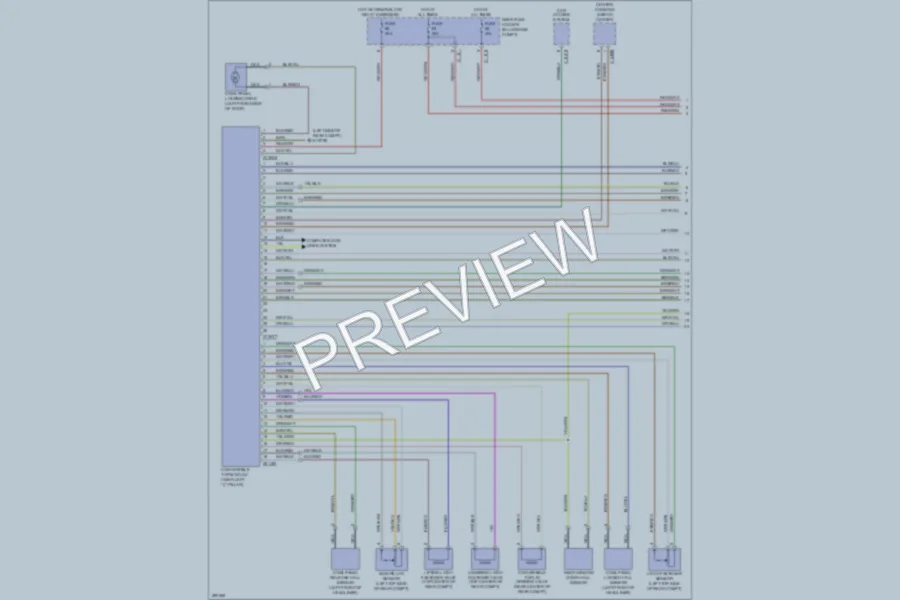 2010 BMW M6 Power Top Sunroof wiring diagram preview