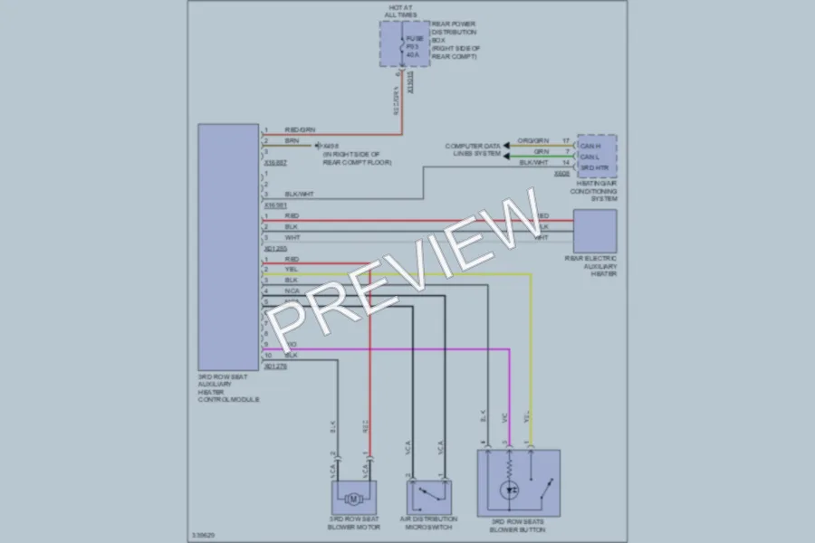 2010 BMW X5 Air Conditioning wiring diagram preview