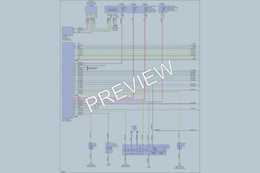 2010 BMW X5 Headlights wiring diagram preview