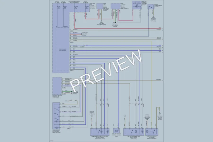2010 BMW X5 Power Door Locks wiring diagram preview