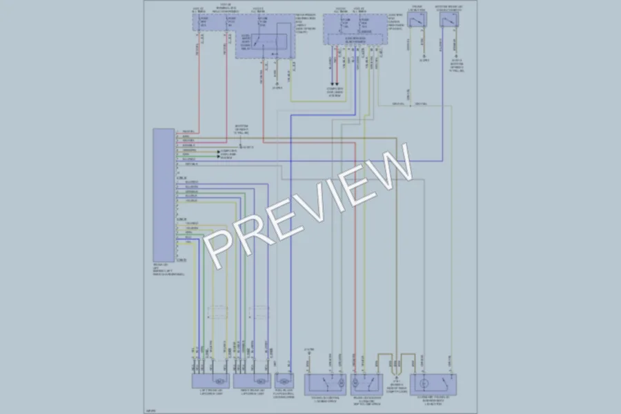 2010 BMW X5 Trunk Tailgate Fuel Door wiring diagram preview