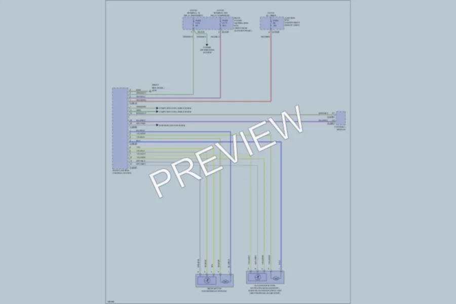 2010 BMW X6 Power Top Sunroof wiring diagram preview