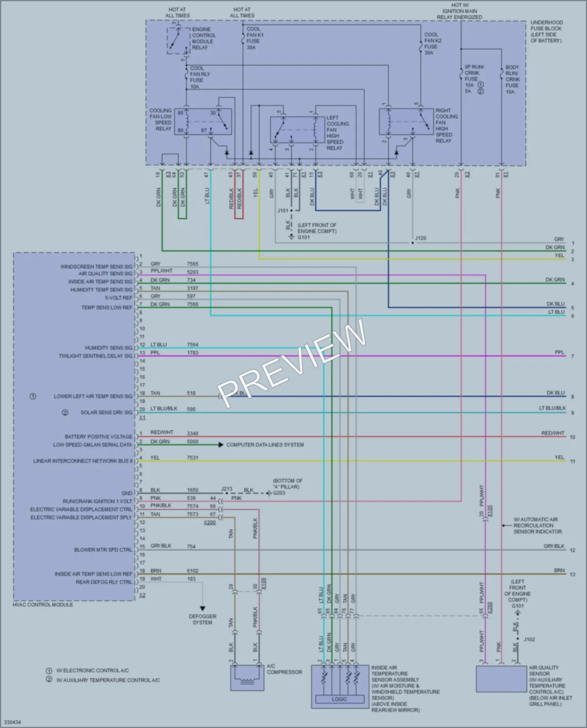 2010 Buick LaCrosse Air Conditioning wiring diagram preview