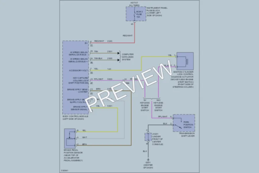 2010 Buick LaCrosse Shift Interlock wiring diagram preview