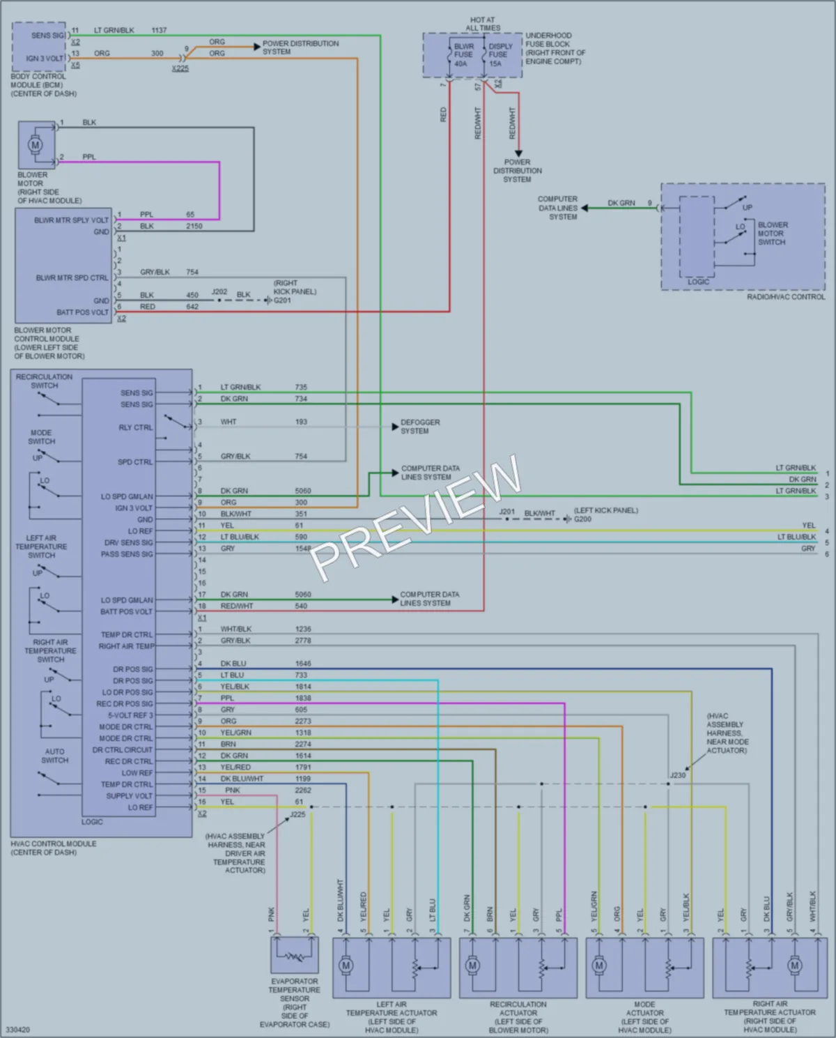 2010 Cadillac CTS Air Conditioning wiring diagram preview