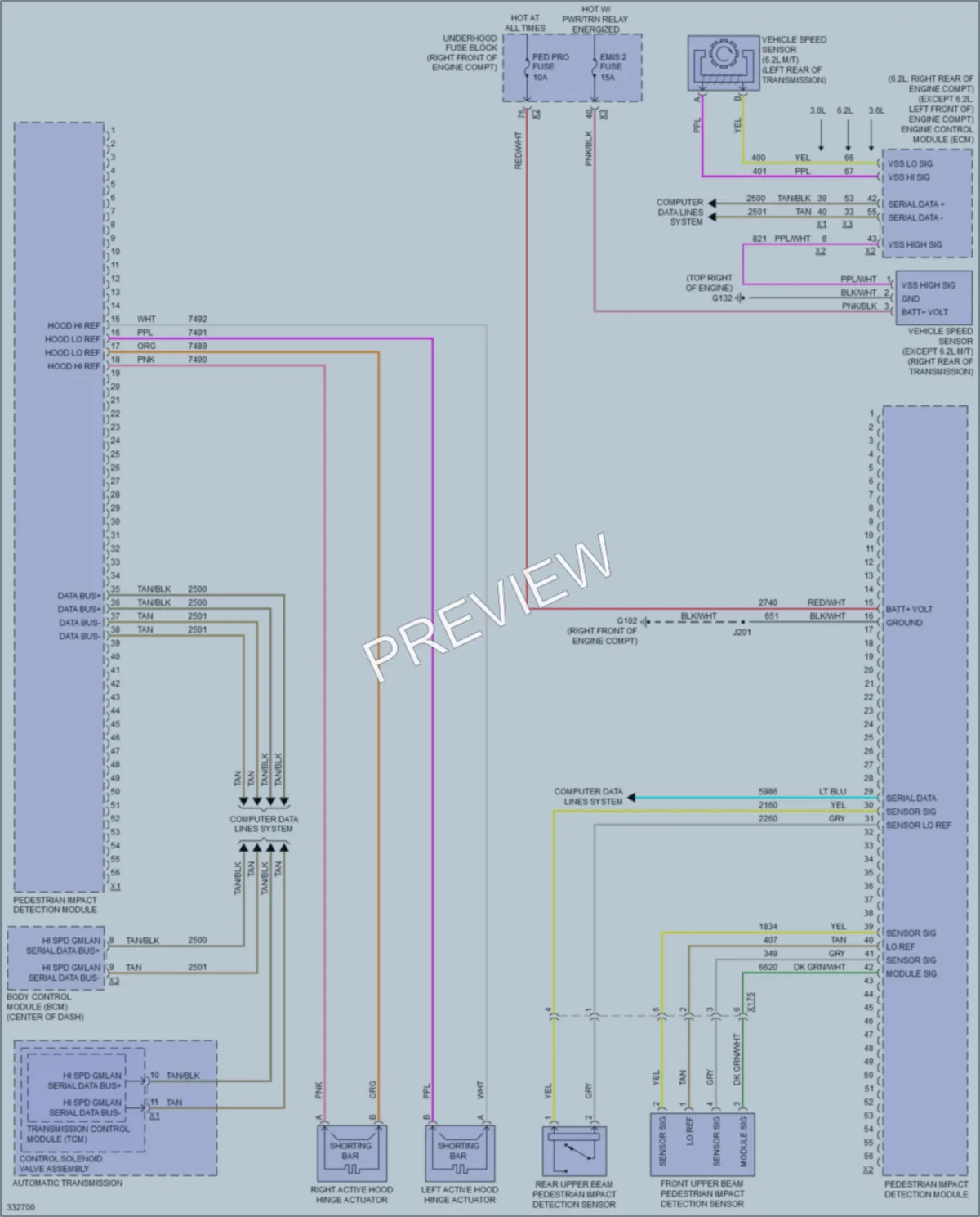 2010 Cadillac CTSV Active Bodyworks wiring diagram preview