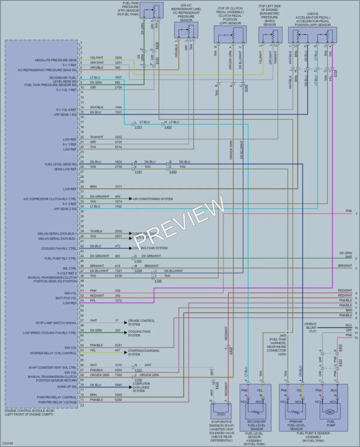 2010 Cadillac CTSV Engine Performance wiring diagram preview