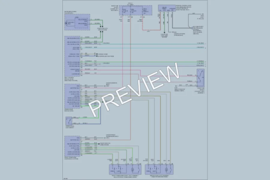 2010 Cadillac DTS Power Door Locks wiring diagram preview