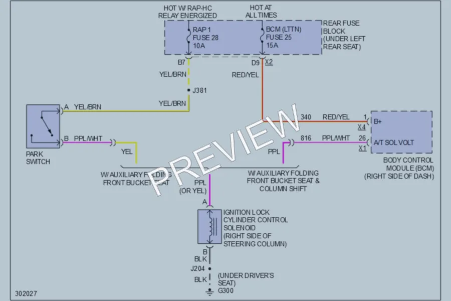 2010 Cadillac DTS Shift Interlock wiring diagram preview