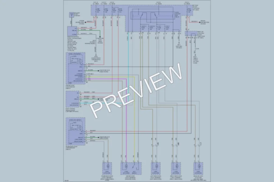 2010 Cadillac EscaladeEXT Power Door Locks wiring diagram preview