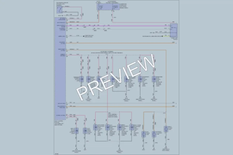 2010 Cadillac SRX Interior Lights wiring diagram preview