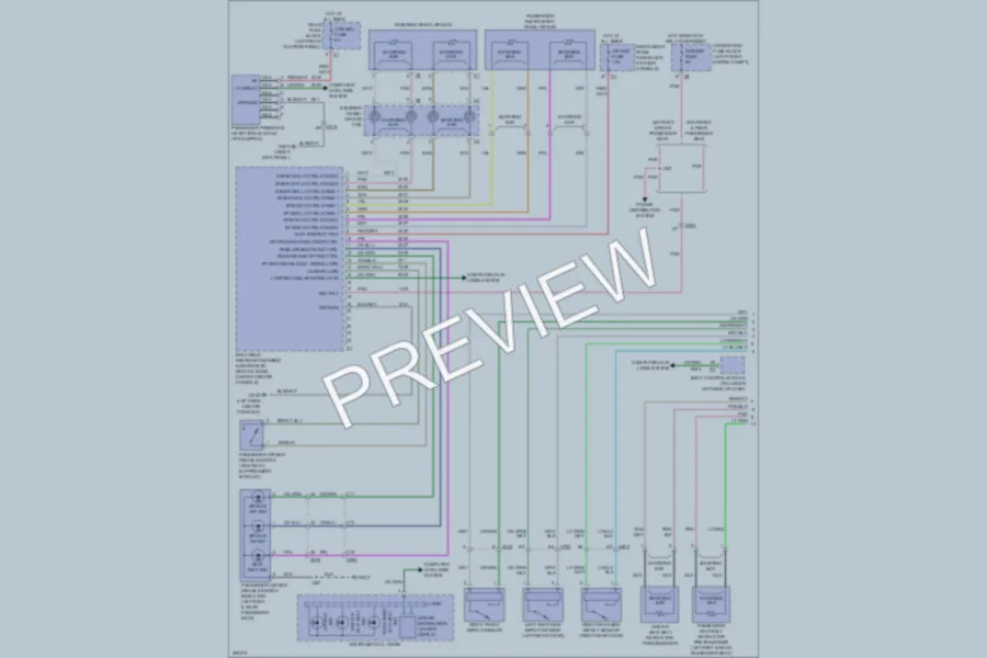 2010 Cadillac SRX Supplemental Restraints wiring diagram preview