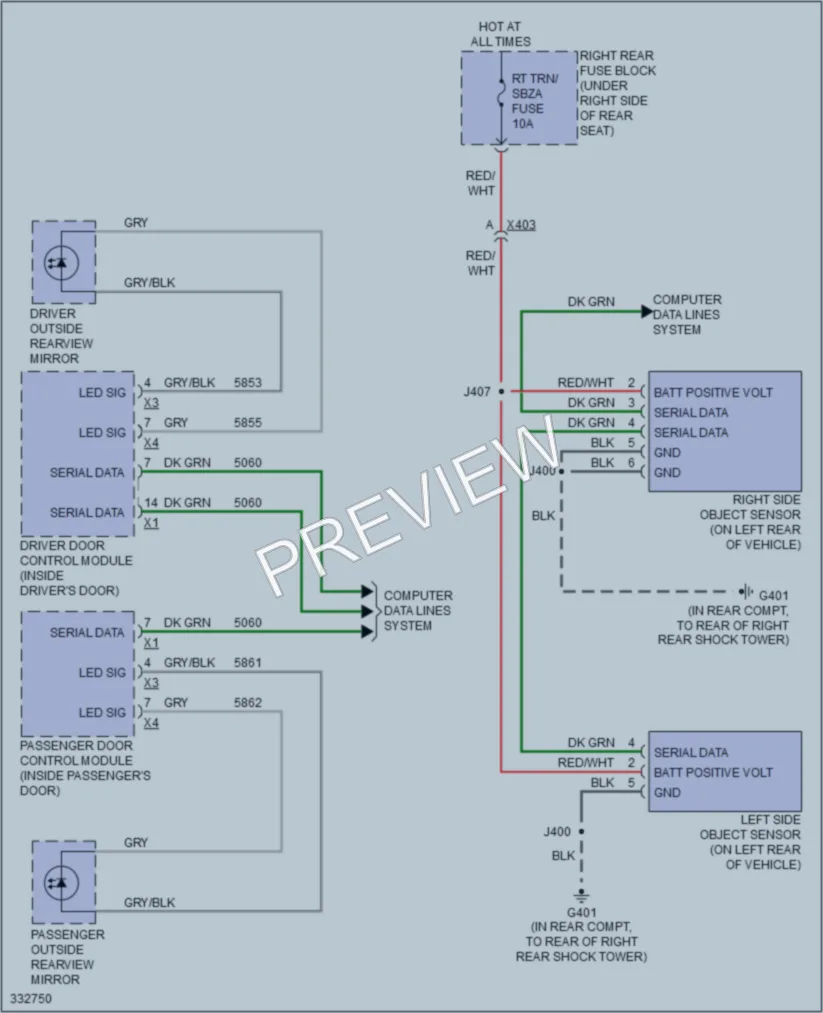 2010 Cadillac STS Navigation wiring diagram preview