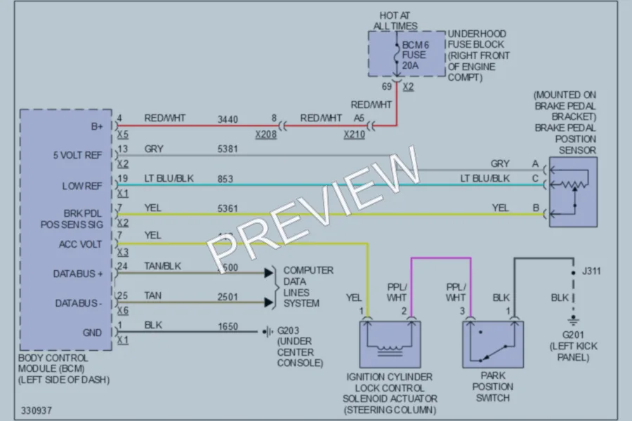 2010 Chevrolet Camaro Shift Interlock wiring diagram preview