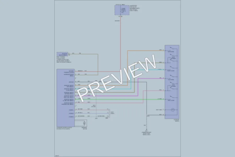 2010 Chevrolet HHR Power Top Sunroof wiring diagram preview