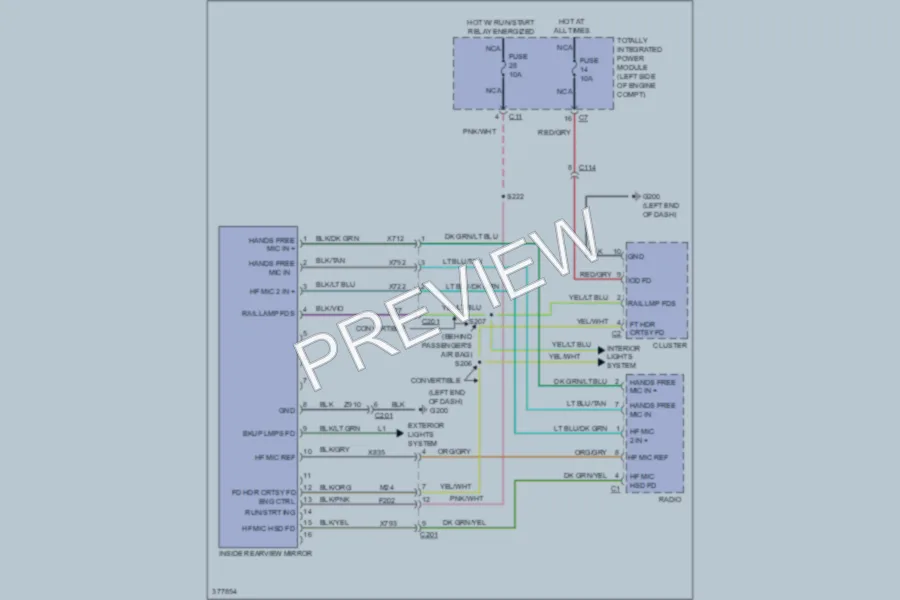 2010 Dodge Avenger Power Mirrors wiring diagram preview