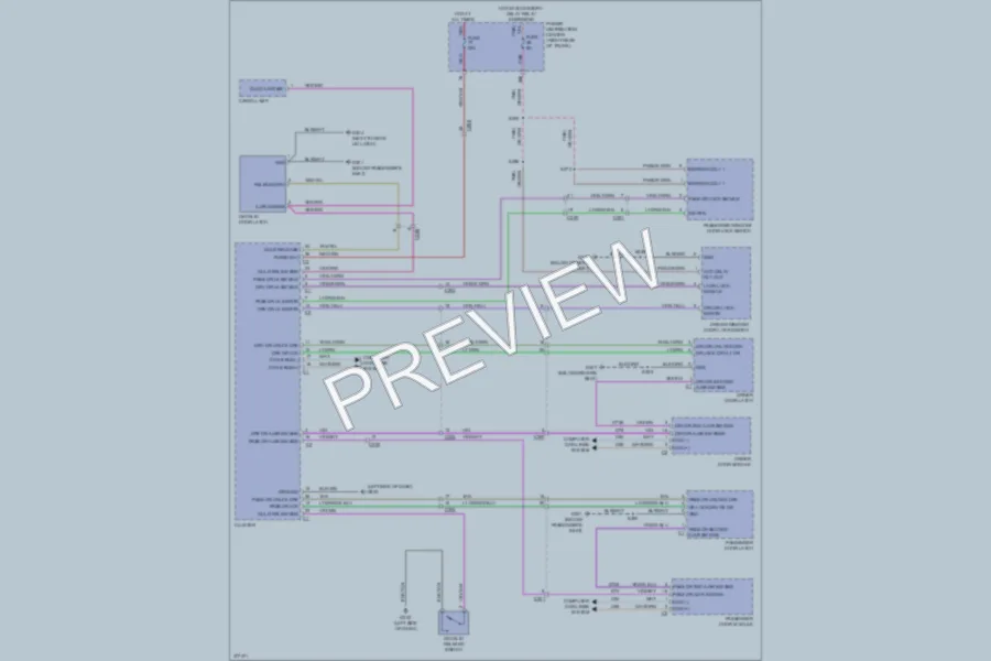 2010 Dodge Challenger Power Door Locks wiring diagram preview