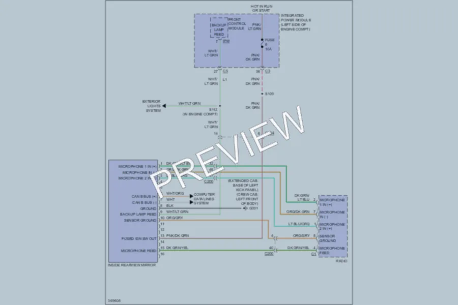 2010 Dodge Dakota Power Mirrors wiring diagram preview