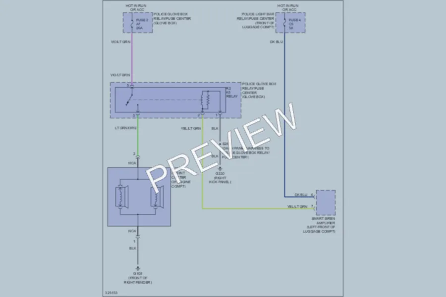 2010 Ford CrownVictoria Horn wiring diagram preview