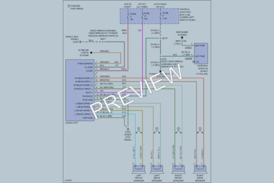2010 Ford CrownVictoria Radio wiring diagram preview