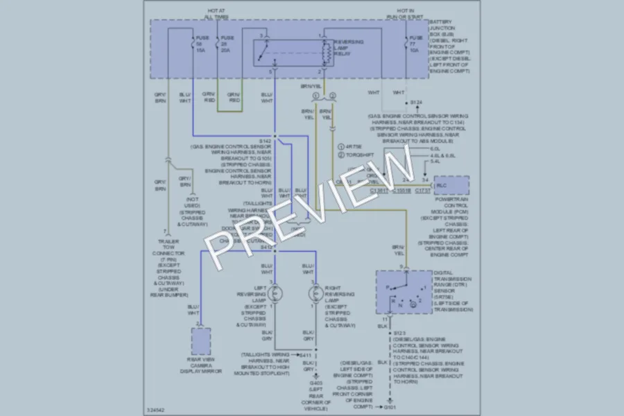 2010 Ford E350 Super Duty Exterior Lights wiring diagram preview