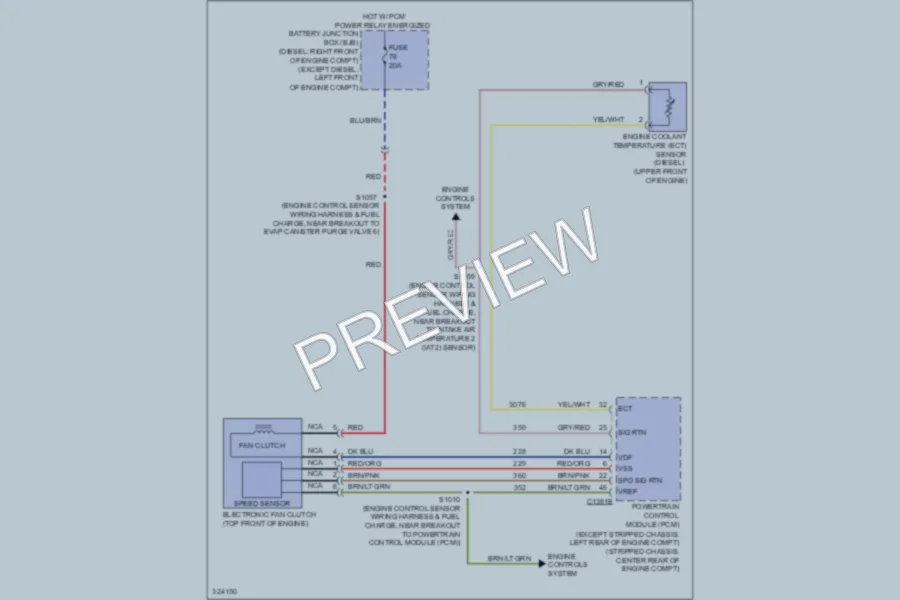 2010 Ford E350 Super Duty Cooling Fan wiring diagram preview