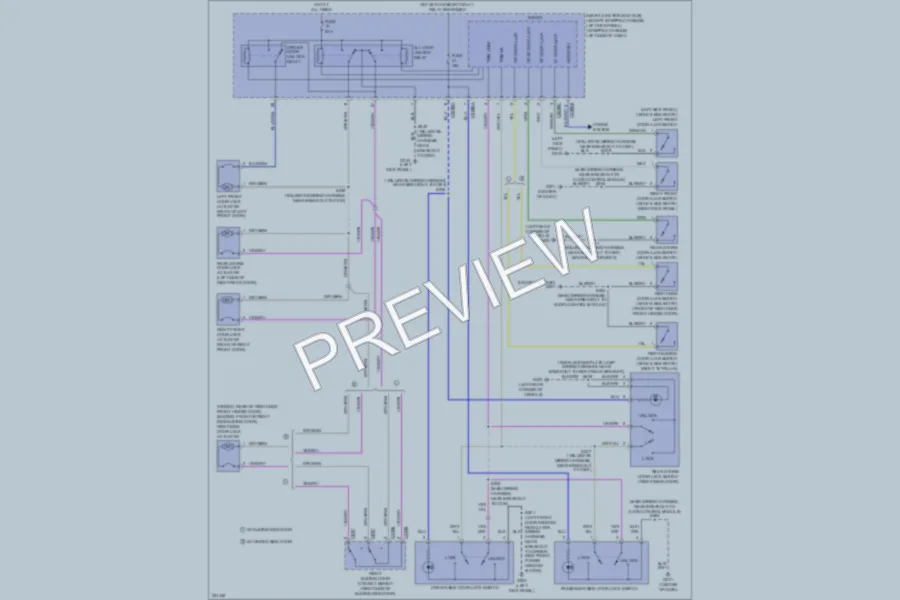2010 Ford E150 Power Door Locks wiring diagram preview