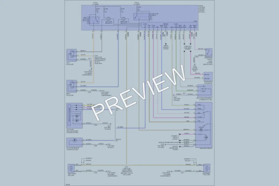 2010 Ford Escape Headlights wiring diagram preview