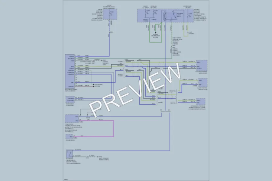 2010 Ford EscapeHybrid Power Mirrors wiring diagram preview