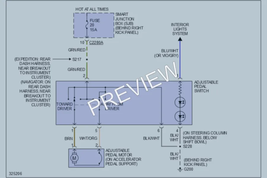 2010 Ford Expedition Power Seats wiring diagram preview