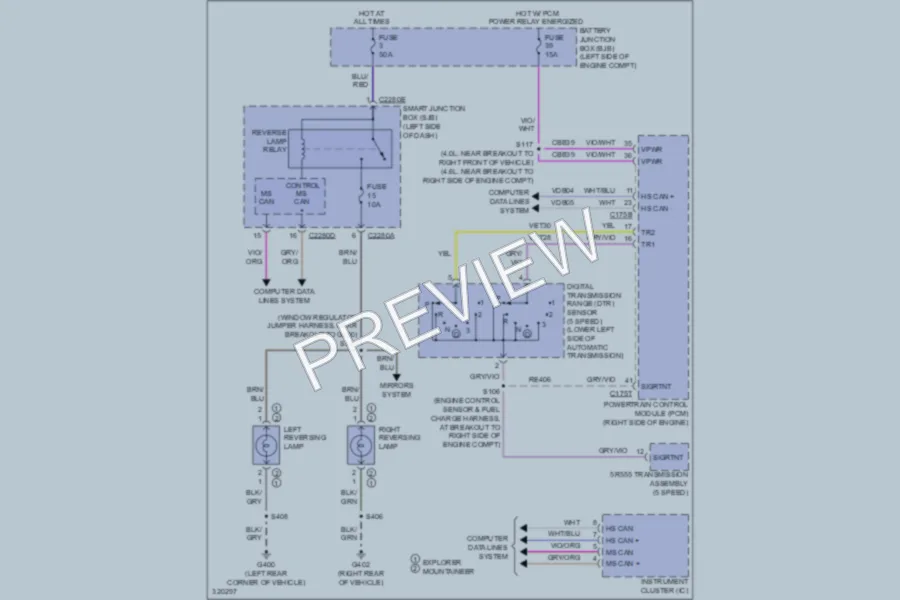 2010 Ford Explorer Exterior Lights wiring diagram preview