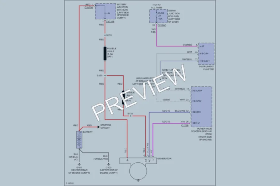 2010 Ford Explorer Starting Charging wiring diagram preview