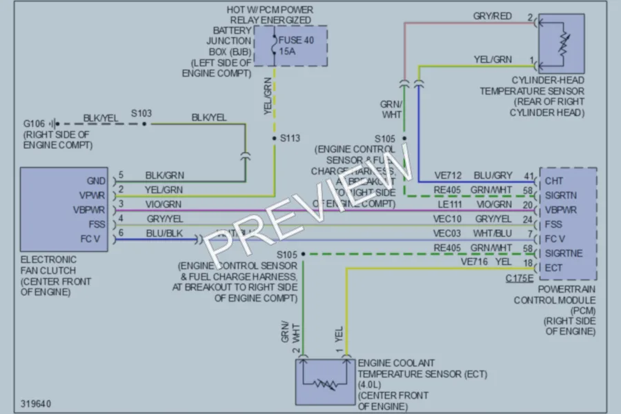 2010 Ford ExplorerSportTrac Cooling Fan wiring diagram preview