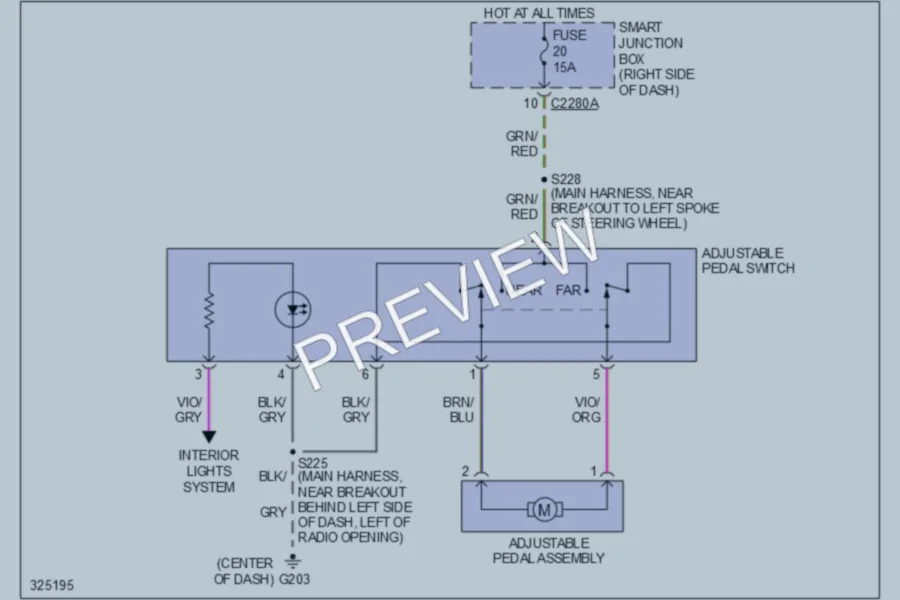 2010 Ford F350 Super Duty Power Seats wiring diagram preview