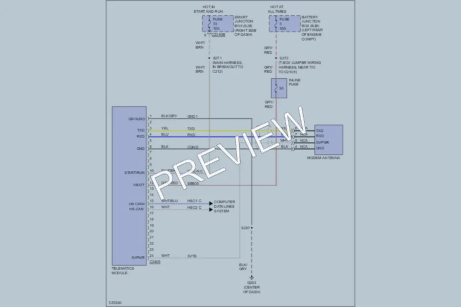 2010 Ford F250 Super Duty Navigation wiring diagram preview