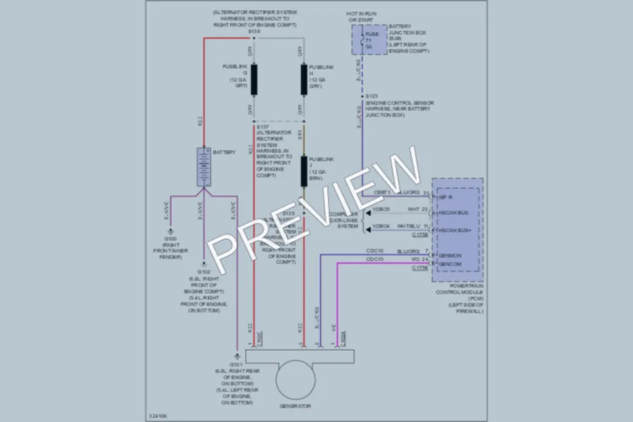 2010 Ford F250 Super Duty Starting Charging wiring diagram preview