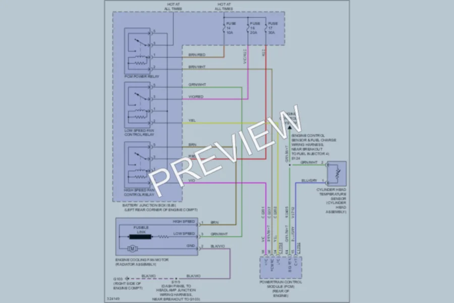 2010 Ford Focus Cooling Fan wiring diagram preview